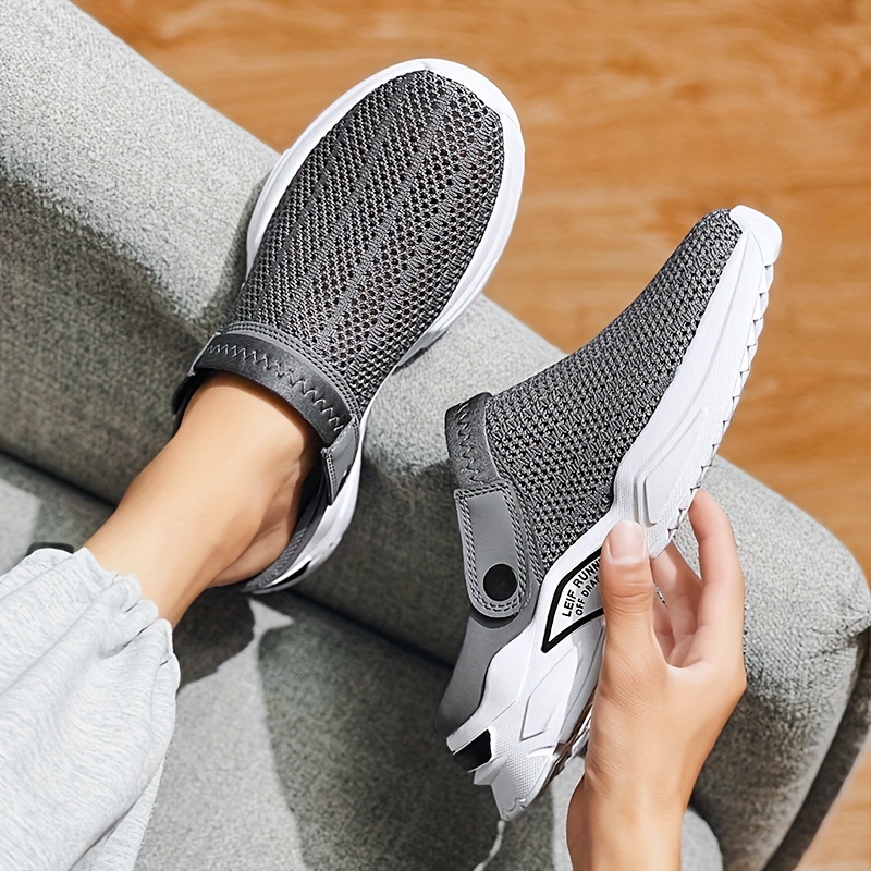 mens breathable lace free slip on knitted clog casual non slip sandals with assorted colors outdoor walking shoes for summer details 6