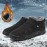 Men's Snow Boots, Warm Fleece Cozy Non-slip Ankle Boots Plush Comfy Outdoor Hiking Shoes Lined Trekking Shoes, Winter