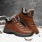 Men's Snow Boots Winter Outdoor Hiking Shoes Non-Slip Wear-resistant Shoes With Fuzzy Lining