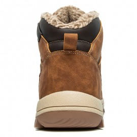 Men's Insulated Snow Boots, Winter Thermal Shoes, Windproof Outdoor Hiking Trekking Boots With Fuzzy Lining