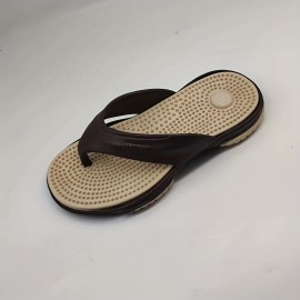 Men Acupressure Massage Reflexology Flip Flops Shock Absorption Lightweight Non Slip Thong Sandals For Indoor Outdoor Beach Summer
