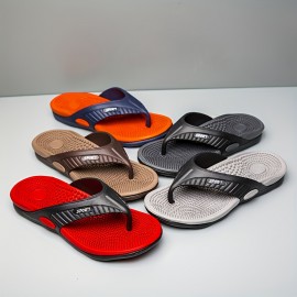 Men's Massage Non-Slip Slides, Comfortable Quick-Drying Slides For Indoor Outdoor Bathroom Beach, Summer