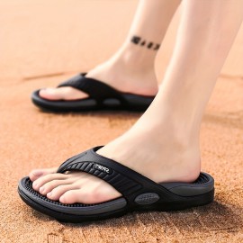 Men's Massage Non-Slip Slides, Comfortable Quick-Drying Slides For Indoor Outdoor Bathroom Beach, Summer