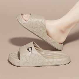 Men's Cloud Slides Pillow Sliders, Casual Non Slip Slippers, Open Toe Shoes With Embossed Whale For Indoor Outdoor Beach Shower, Spring And Summer