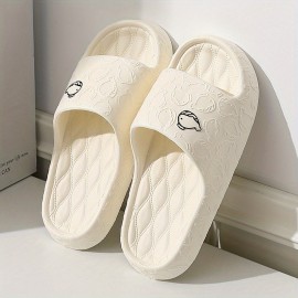 Men's Cloud Slides Pillow Sliders, Casual Non Slip Slippers, Open Toe Shoes With Embossed Whale For Indoor Outdoor Beach Shower, Spring And Summer