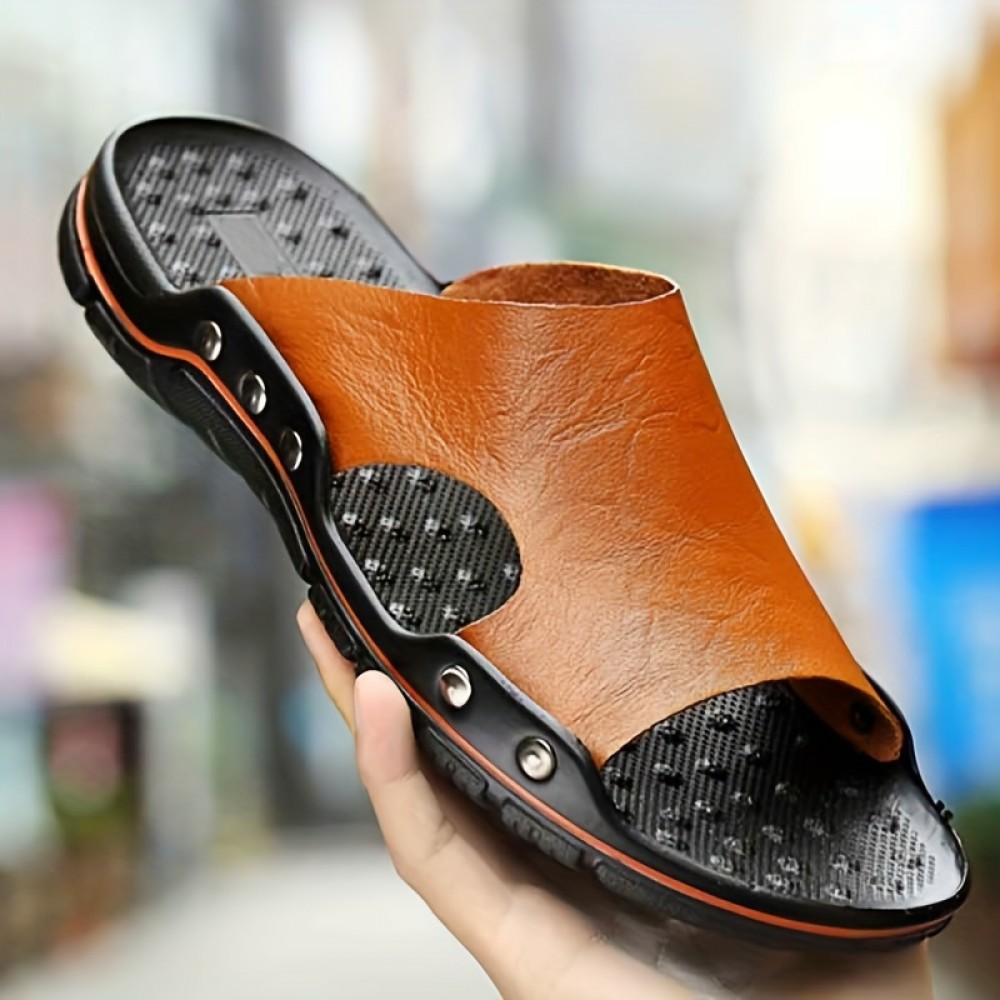 Men's Casual Non-Slip Sandals, Wear-resistant Comfy Beach Shoes, Summer