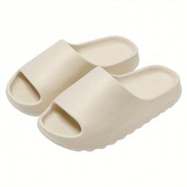 Men's EVA Cloud Slides, Casual Non Slip Slippers, Open Toe Shoes For Indoor Outdoor Beach Shower, Spring And Summer