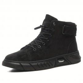 Men's No Tie Boots, Casual Comfy Walking Shoes, Easily Wiped Clean