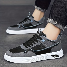 Men's Lace-up Sneakers, Skate Shoes With Good Grip, Breathable Walking Shoes