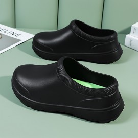 Men's Solid EVA Clogs, Oil Proof Waterproof Non-slip Slip On Shoes, Chef Shoes Kitchen Cook Shoes Hospital Shoes
