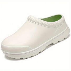 Men's Solid EVA Clogs, Oil Proof Waterproof Non-slip Slip On Shoes, Chef Shoes Kitchen Cook Shoes Hospital Shoes