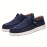 Men's Casual Canvas Loafers, Breathable Lightweight Anti-skid Slip On Shoes With Shoelaces Decor For Outdoor Walking Driving, Spring Summer And Autumn