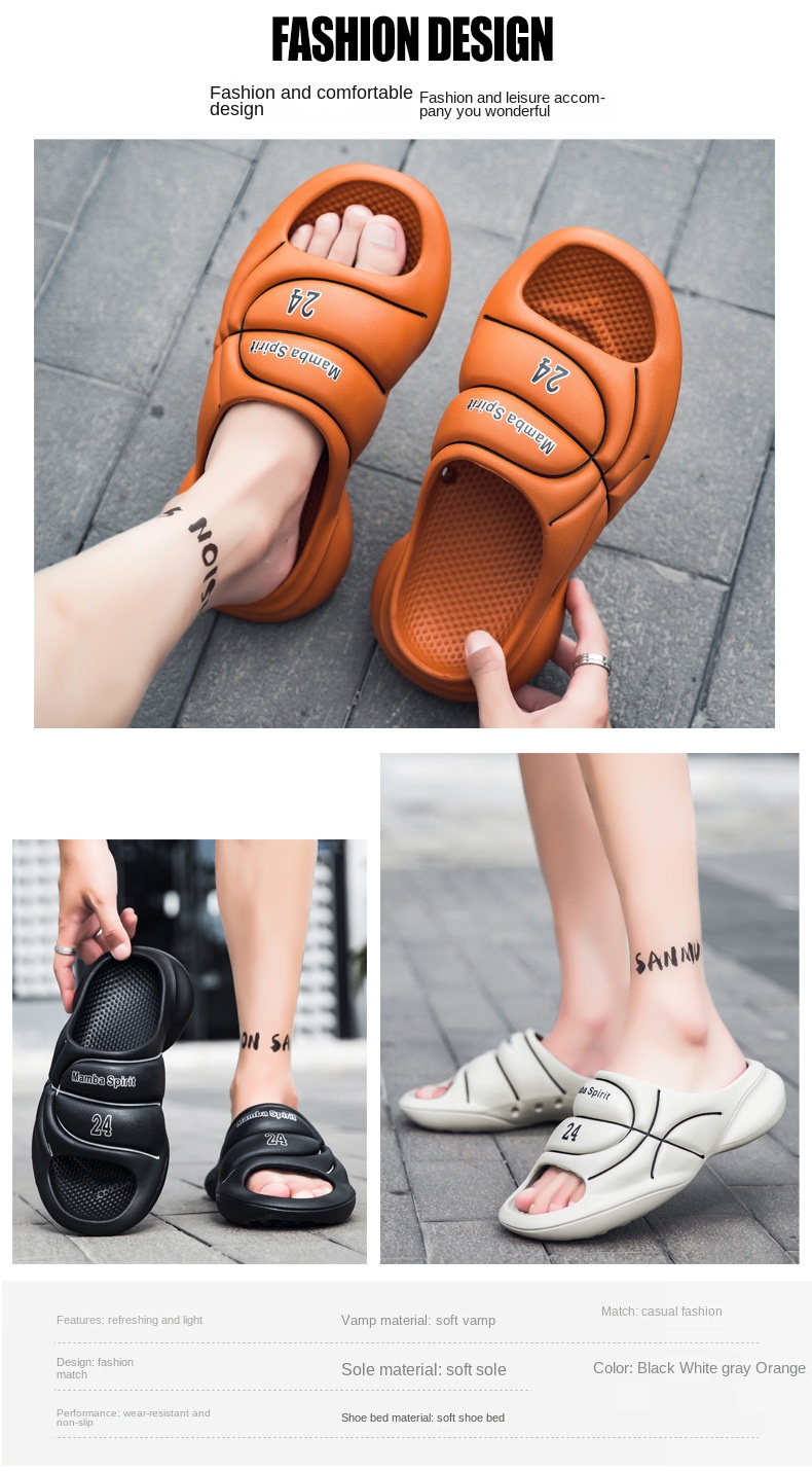 mens slides casual non slip slippers open toe shoes for indoor outdoor beach shower spring and summer details 2